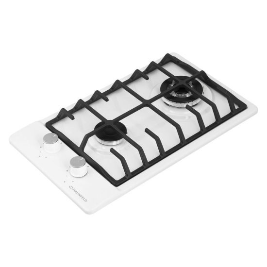 Варочная панель газовая Maunfeld EGHE.32.63CW/G 2 конфорки белая