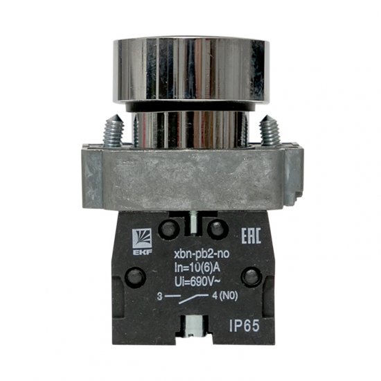 Кнопка EKF PROxima BA21 230 В IP65 металлическая черная (xb2-ba21-65)