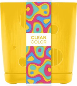 Горшок цветочный Clean Color 8.8x8.8 см h9 см v0.5 л пластик желтый