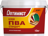 Клей ПВА Оптимист K501 для внутренних работ 10 кг