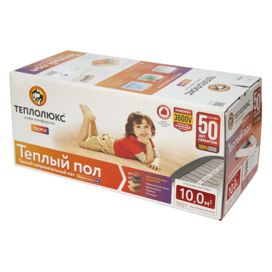 Нагревательный мат для теплого пола Теплолюкс Tropix 10 м2 1600 Вт