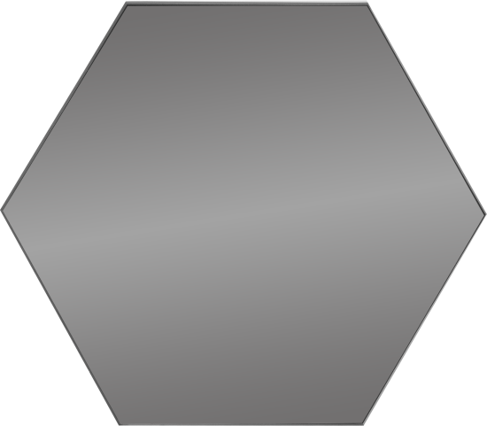 Зеркальная плитка Omega Glass NNLM63 сота 20x17.3 см глянцевая цвет графит 1 шт.