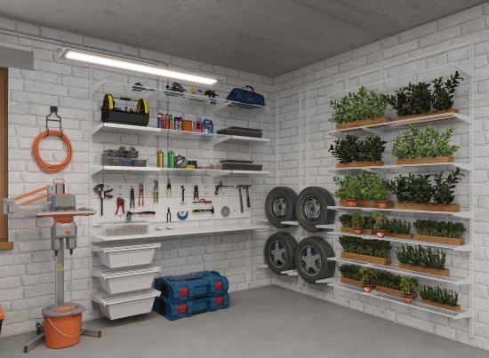 Рельс несущий Титан-GS 100 см сталь цвет белый