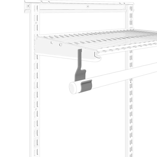 Крючок для перекладины Титан-GS сталь цвет белый