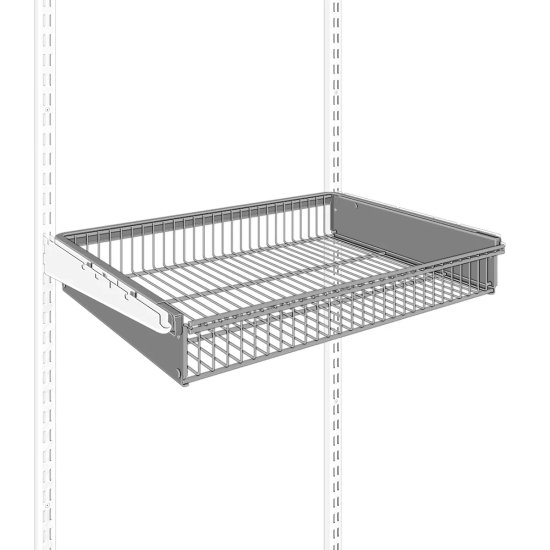 Корзина выдвижная Титан-GS 56.3x8.5x44 см сталь цвет белый