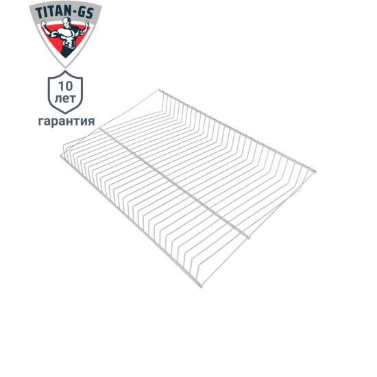 Полка для обуви Титан-GS 60.4x6x40.6 см сталь цвет белый