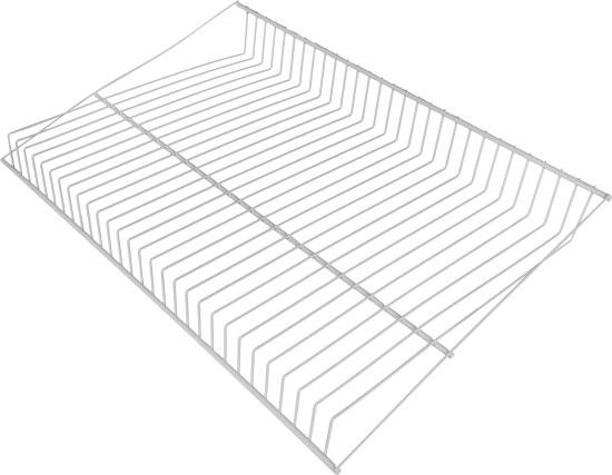 Полка для обуви Титан-GS 60.4x6x40.6 см сталь цвет белый