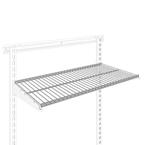 Полка сетчатая Титан-GS 60.3x30.6 см сталь цвет белый