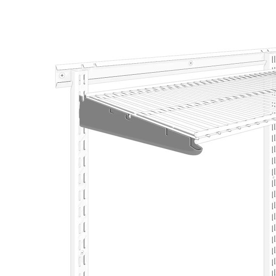 Кронштейн для полок 335 Титан-GS 33.5 см нагрузка до 50 кг цвет белый