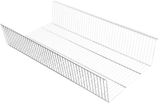 Корзина выдвижная Титан-GS 86.3x18.1x44 см сталь цвет белый