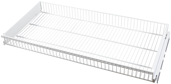 Корзина выдвижная Титан-GS 86.3x8.5x44 см сталь цвет белый