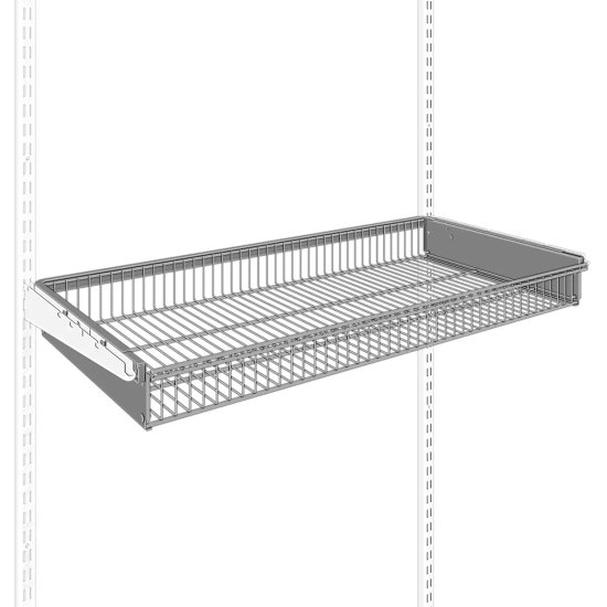 Корзина выдвижная Титан-GS 86.3x8.5x44 см сталь цвет белый
