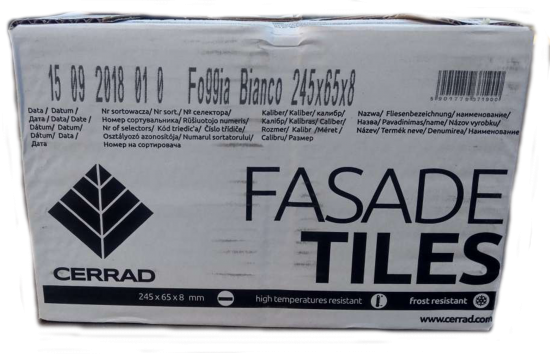 Плитка клинкерная Cerrad Foggia белый 0.6 м²