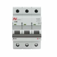 Автоматический выключатель модульный EKF Averes AV-10 3P 10А тип C 10 кА 400 В (mcb10-3-10C-av)