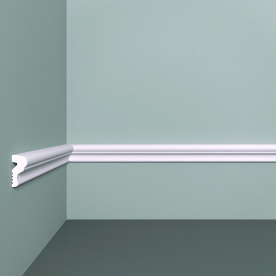 Молдинг из экополимера ударопрочный 25х12х2000 мм под покраску Bello Deco XPS M 11 белый