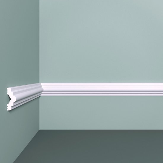 Молдинг из экополимера ударопрочный 30х12х2000 мм под покраску Bello Deco XPS M 3 белый