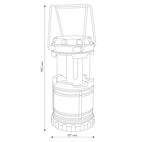 Фонарь кемпинговый Rev светодиодный 3 LED 4 Вт на батарейках AA пластик 1 режим (29068 1)