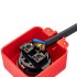 Розетка штепсельная Düwi одинарная с заземлением IP44 настенная красная
