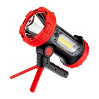 Фонарь прожектор Ritter светодиодный 2 LED 10 Вт аккумуляторный Li-Ion 3000 мАч пластик многофункциональный (29112 1)