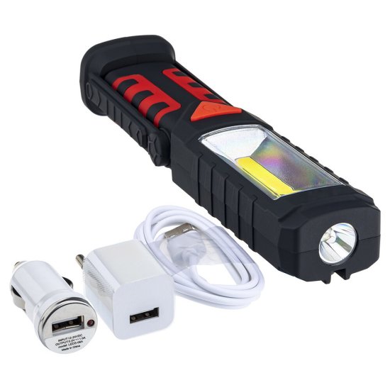 Фонарь ручной Rev (29055 1) светодиодный 4 LED 5 Вт аккумуляторный Li-Ion 2000 мАч пластик с магнитом