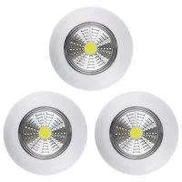 Фонарь пушлайт Ritter светодиодный 1 LED 3 Вт на батарейках AAA пластик самоклеящийся (29098 8)