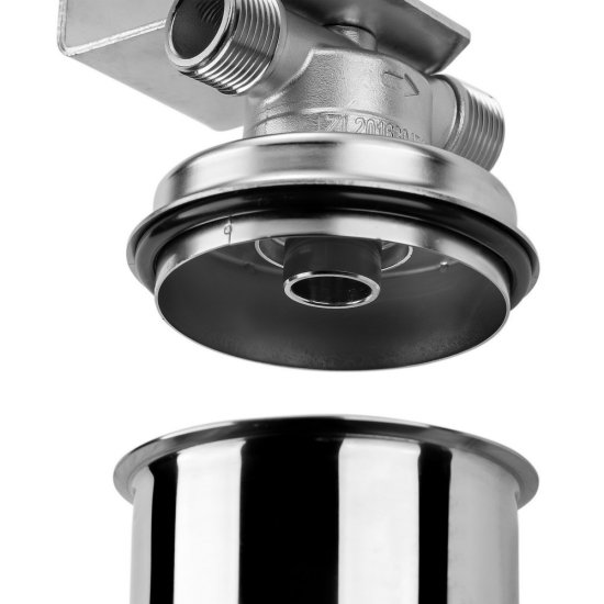 Корпус фильтра Гейзер Премьер для холодной и горячей воды нержавеющая сталь 10SL 3/4 НР(ш) х 3/4 НР(ш) серый