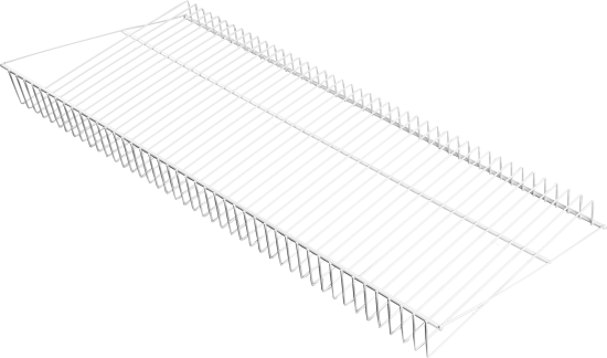 Полка для обуви Титан-GS 90.3x8.5x40.6 см сталь цвет белый