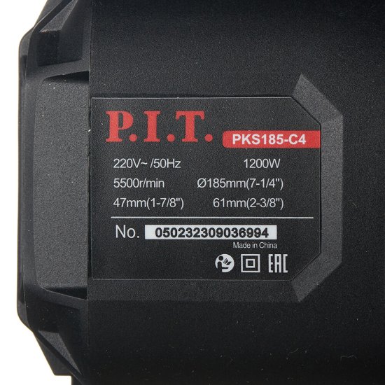 Пила дисковая электрическая P.I.T. PKS185-C4 1200 Вт 185 мм