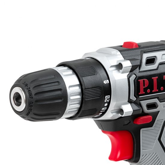 Дрель-шуруповерт аккумуляторная P.I.T. 20 В 1,5 Ач Li-Ion 2 АКБ и ЗУ (PSR18-D3)