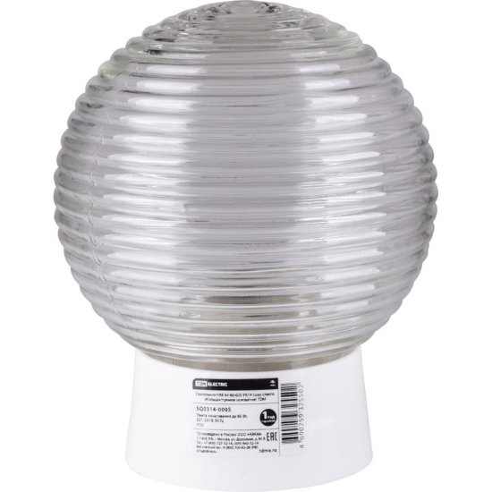 Светильник TDM ELECTRIC НББ 64-60-025 УХЛ4 (шар стекло Кольца/прямое основание)