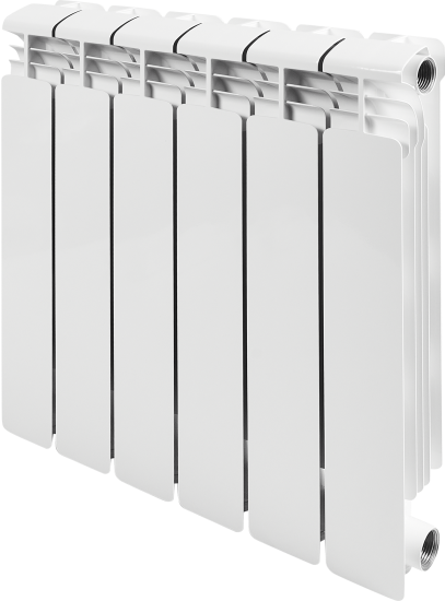 Радиатор секционный Rifar Alum RAL50006 500/90 6 секций боковое подключение алюминий белый