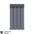 Радиатор секционный Rifar Monolit M50004RAL7012 500/100 4 секции боковое подключение биметалл серый
