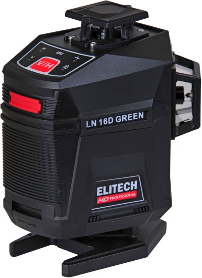 Нивелир лазерный Elitech HD LN 16D зеленый луч, 20 м