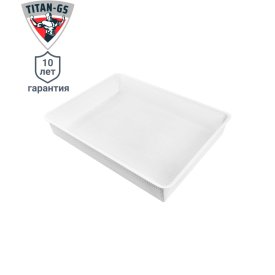 Корзина мелкосетчатая Титан-GS 53.5x8.5x41 см сталь цвет белый