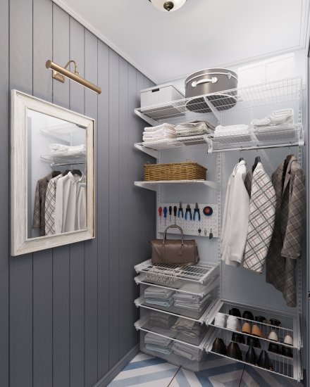 Корзина мелкосетчатая Титан-GS 53.5x8.5x41 см сталь цвет белый