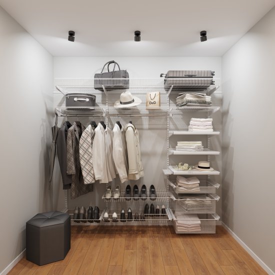 Корзина мелкосетчатая Титан-GS 53.5x8.5x41 см сталь цвет белый