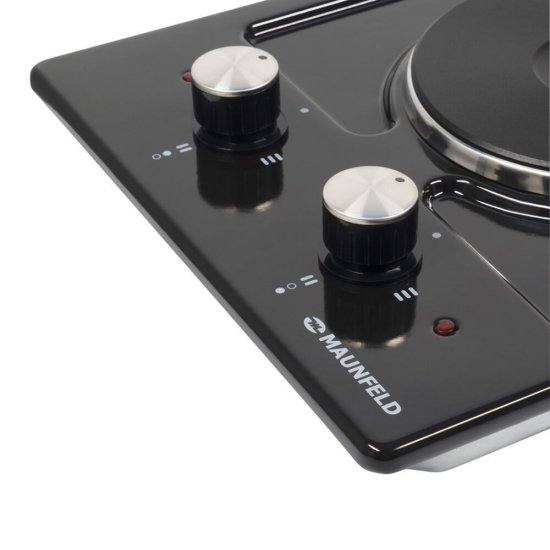 Варочная панель электрическая Maunfeld EEHE.32.4B 2 конфорки черная