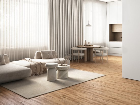 Глазурованный керамогранит Cersanit Lasvik 17137 18.5x59.8x0.75 см 1.216 м² матовый цвет светло-коричневый рельеф