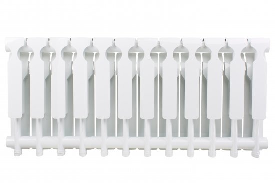Радиатор секционный Monlan Aluminium 350/80 12 секций боковое подключение алюминий белый
