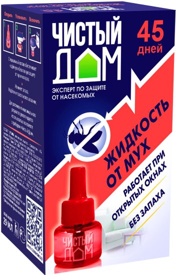 Жидкость от мух и комаров Чистый Дом 45 дней 40 мл