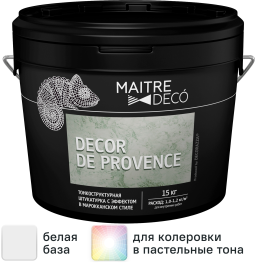 Штукатурка тонкоструктурная Maitre Deco «Decor de Provence» эффект марокканского стиля 15 кг