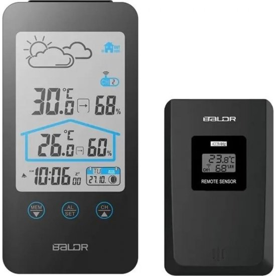 Метеостанция BALDR B0201WST2H2-BLACK