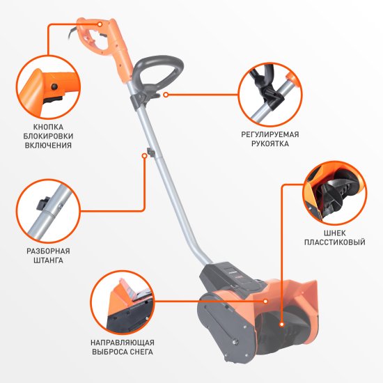 Снегоуборщик электрический PATRIOT PS 1500 E 28 см 1300 Вт