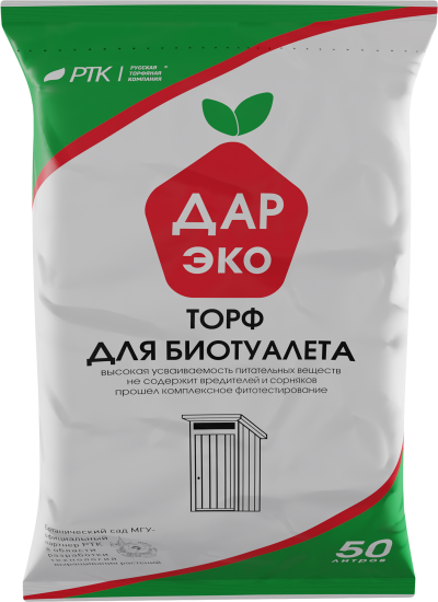 Торф для биотуалета ДарЭко 50 л