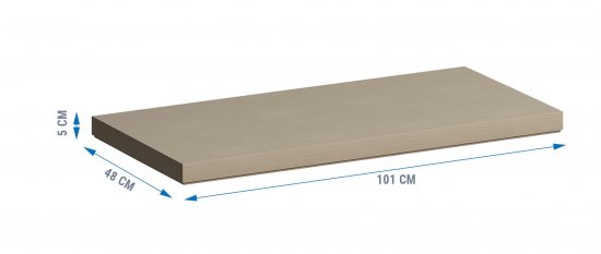 Столешница в ванную Scandi SC100-М 100x47 см, литьевой мрамор, цвет белый