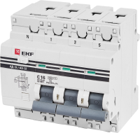 Дифференциальный автомат EKF АД-32 3P N C16 А 30 мА 4.5 кА АС