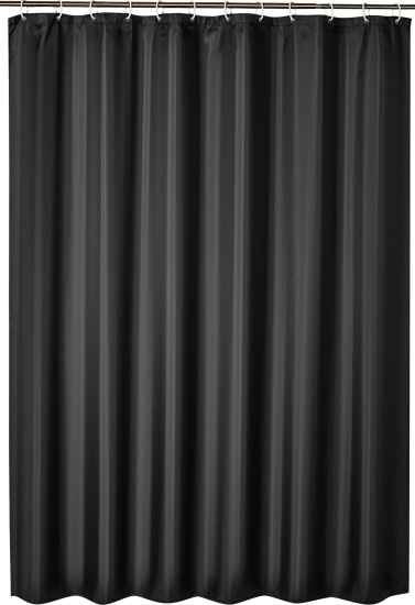 Штора для ванной Swensa Black 180x200 см полиэстер цвет черный