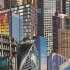Обои бумажные Небоскреб фиолетовые 0.53 м 1038-01