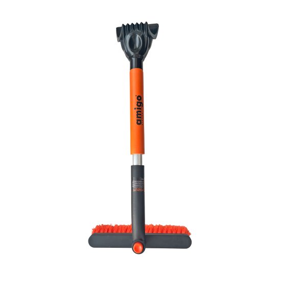 Щетка-скребок для снега Amigo 660 мм оранжевый/черный с поворотом