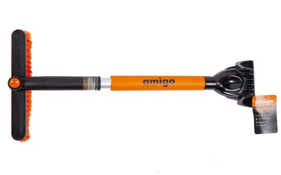 Щетка-скребок для снега Amigo 660 мм оранжевый/черный с поворотом